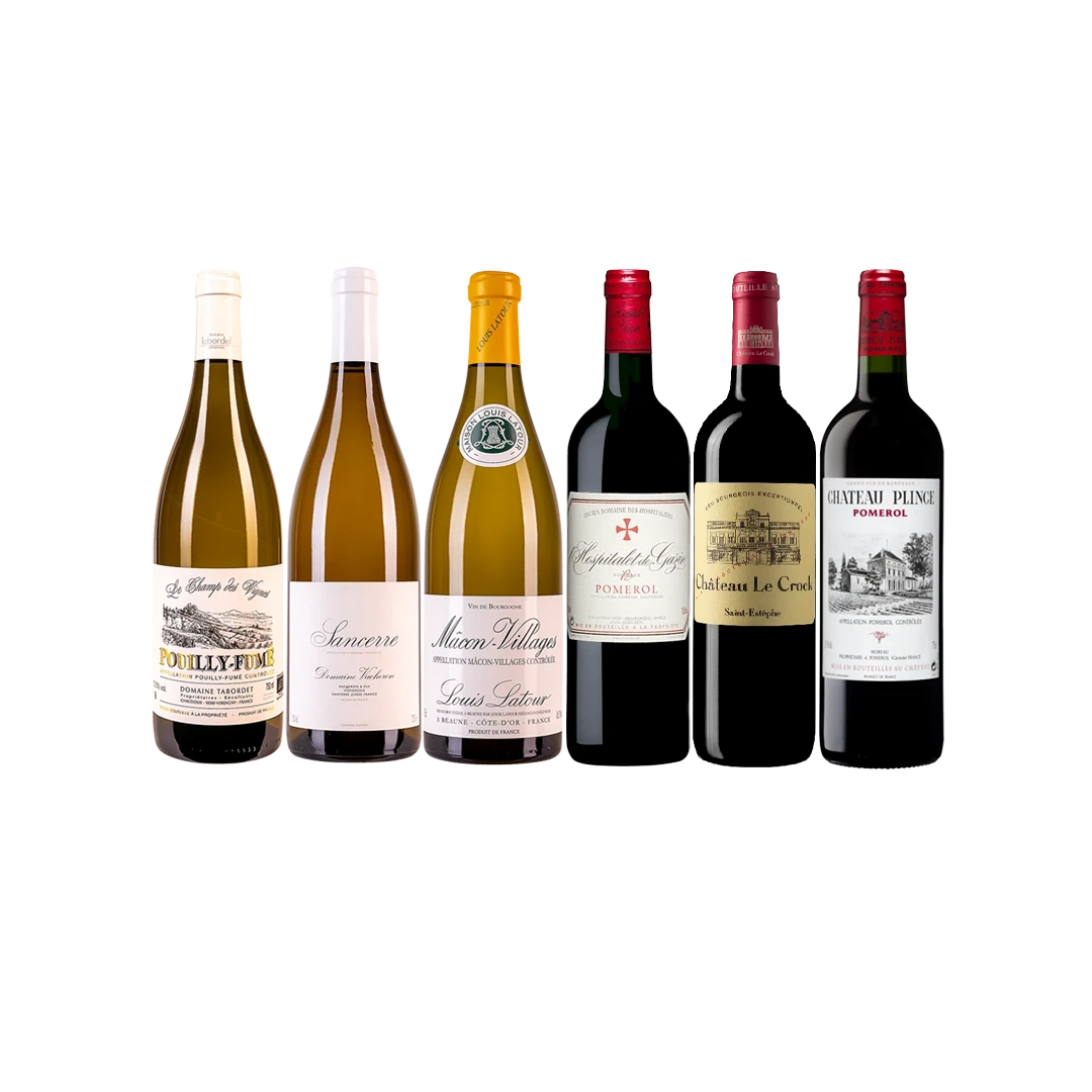 Proefpakket "Drink minder maar beter" Proefpakket met 6 kleine flesjes wijn: 3 wit en 3 rood